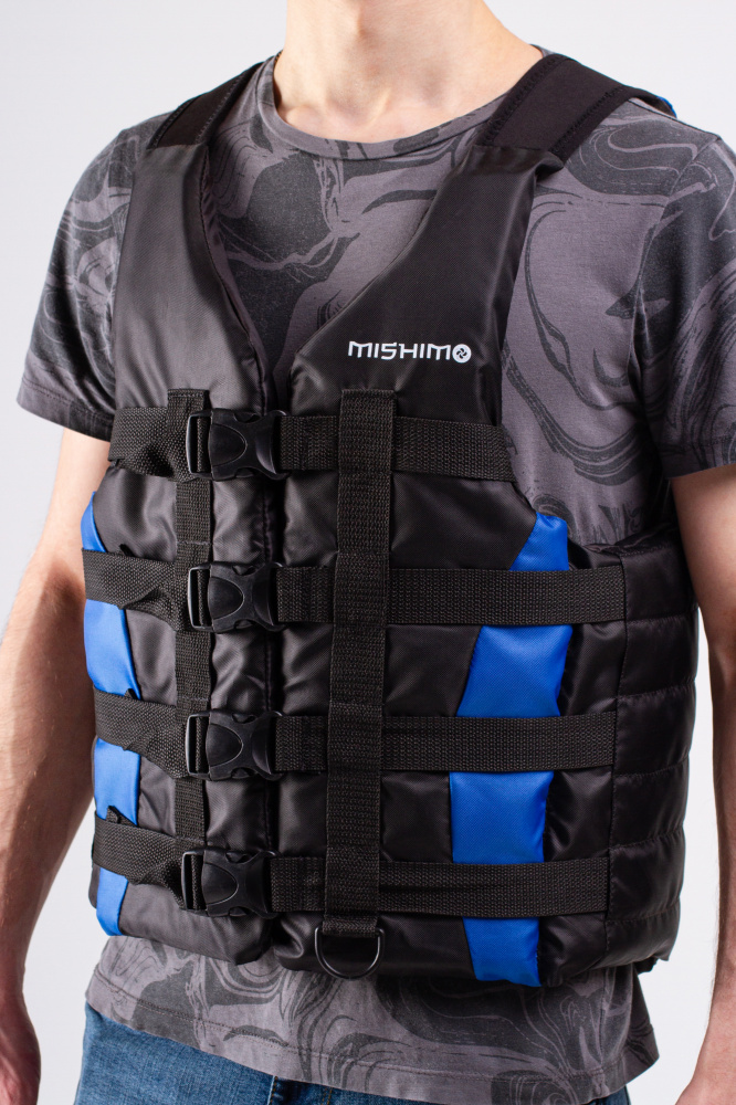 Жилет спасательный MISHIMO PRO Премиум качества Черно-синий в Нальчике