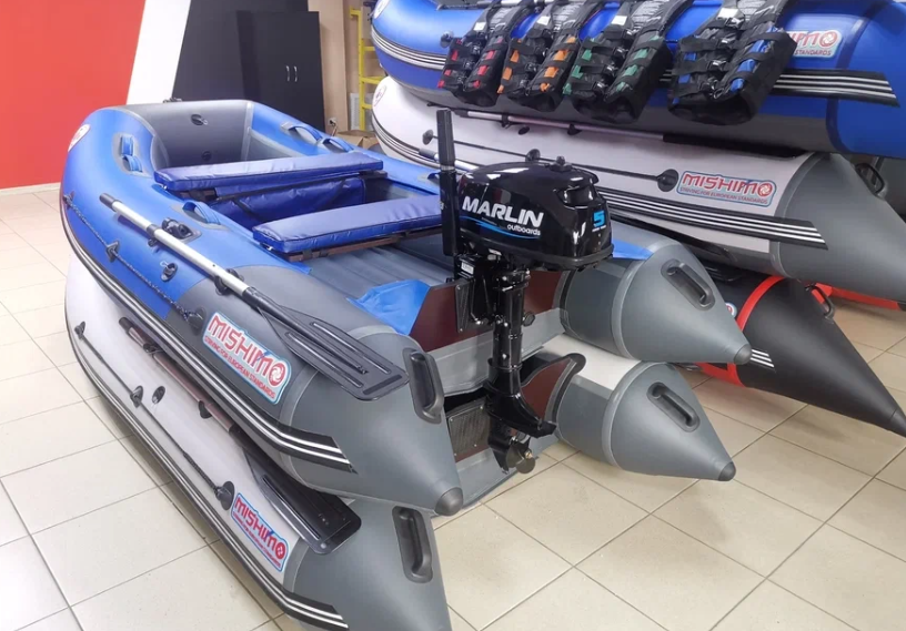 КОМПЛЕКТ ЛОДКА MISHIMO LITE 315 + МОТОР 5л.с в Нальчике