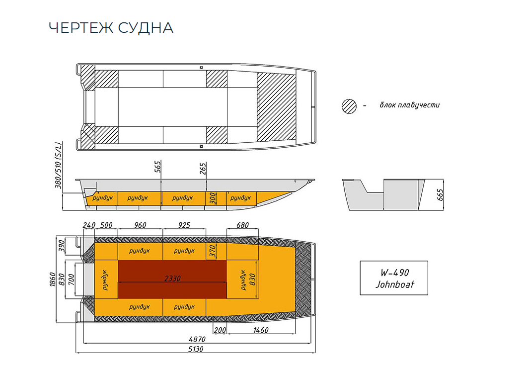 Алюминиевая лодка Wyatboat-490 Jonboat в Нальчике