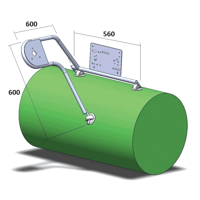 Стойка рулевая с креплением на баллон надувной лодки 25мм в Нальчике