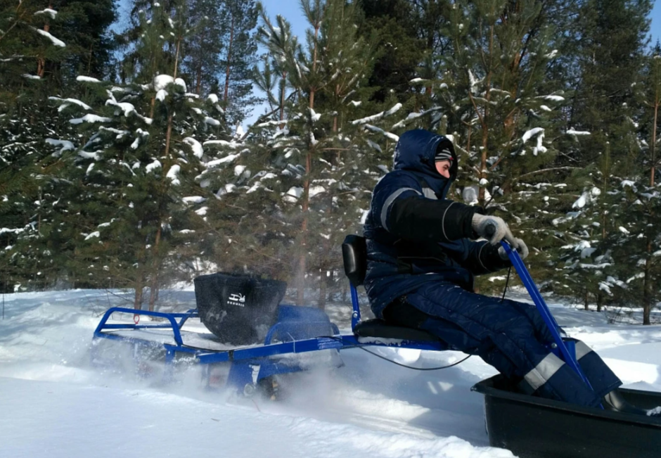 Мотобуксировщик толкач Альбатрос-XL8 с модулем. С фарой, тележки в Нальчике