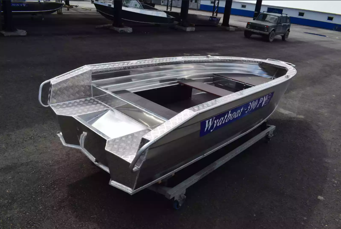 Алюминиевая лодка Wyatboat-390Р Увеличенный борт в Нальчике