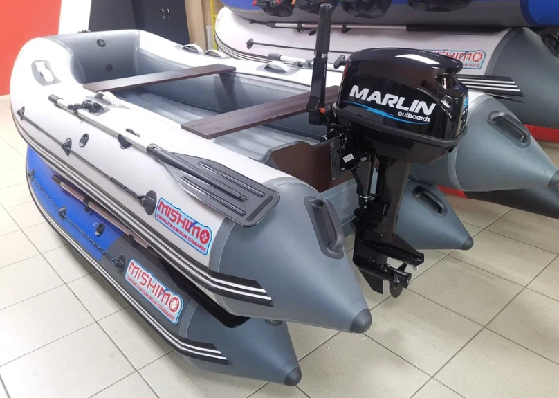 КОМПЛЕКТ ЛОДКА MISHIMO LITE 350 + МОТОР 9,8 Л.С. в Нальчике