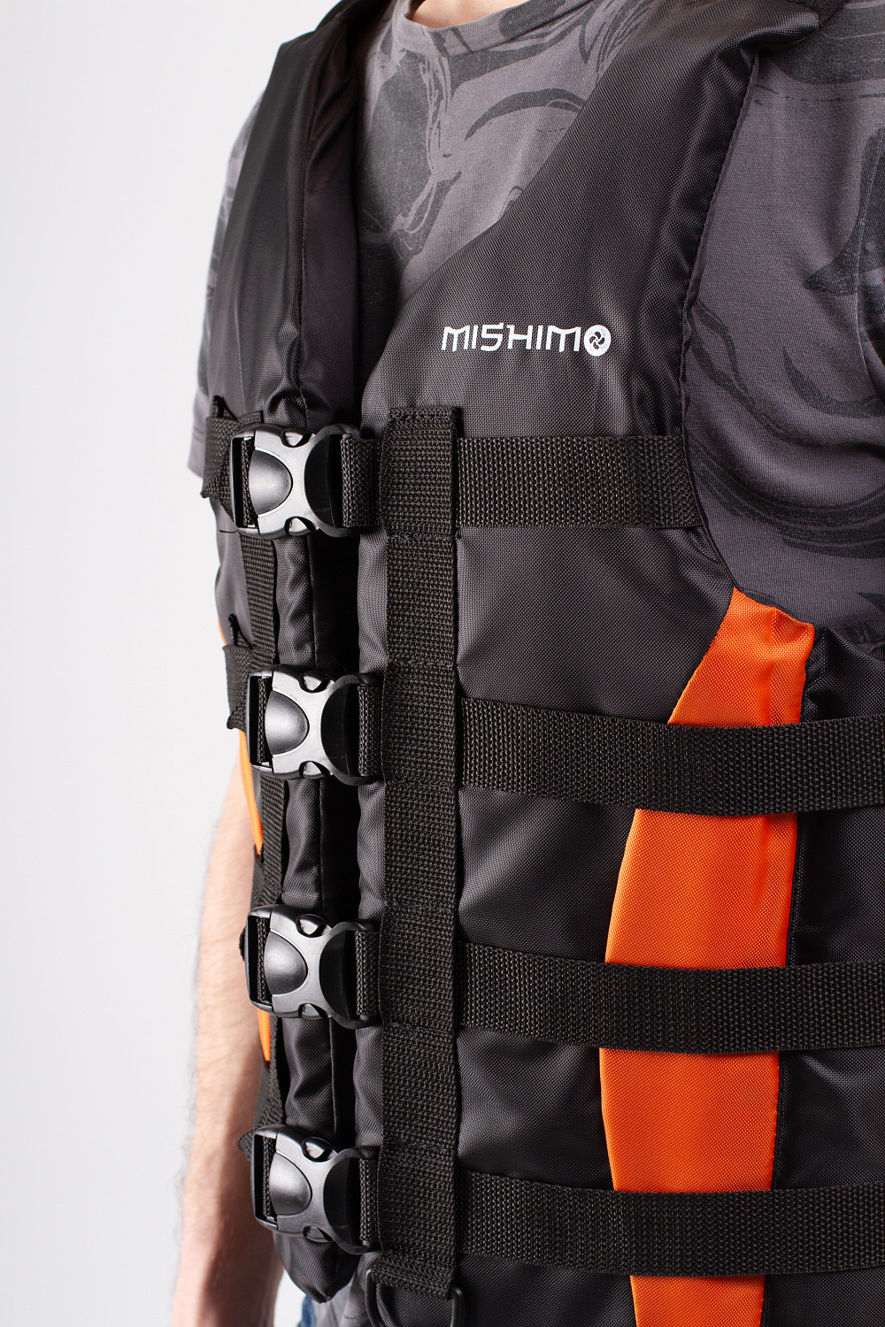 Жилет спасательный MISHIMO PRO Премиум качества Черно-оранжевый в Нальчике